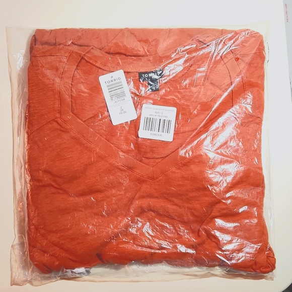 ❤️NWT VINTAGE TORRID DRESS PUFF SLEEVE - POCKETS SKATER RUSTY ORANGE - PLUS SIZE - Picture 7 of 13